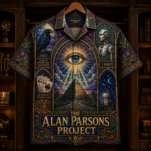 The Alan Parsons Project Hawaiian Shirt - Stained Glass Progressive Rock AOP Button-Up Shirt