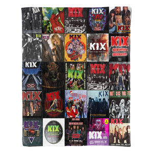 KIX Sherpa Blanket A High-Voltage Tribute for True Glam Metal Fans