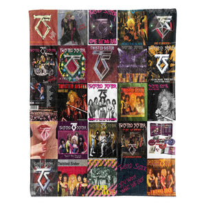 Twisted Sister Sherpa Blanket A Loud ’n’ Proud Rock Nostalgia Quilt