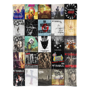 My Chemical Romance Sherpa Blanket Emotional Warmth Wrapped in Iconic MCR Art