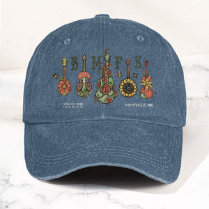 Billy Strings BMFS Asheville NC Concert Graphic Music Merch Denim Cap Retro Vintage Dad Cap Gift For Dad (With Box)