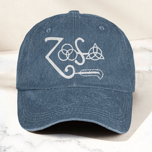 Led Zeppelin Denim Cap Retro Classic Rock Music Inspired Dad Hat (With Box)