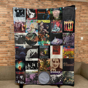 The Damned Sherpa Blanket Iconic Album Cover Collage Cozy Throw for Punk & Goth Rock Fans