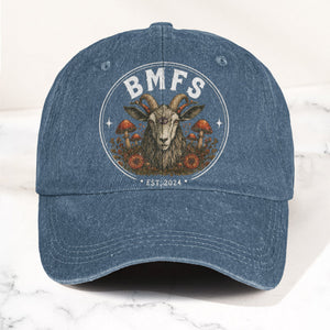 Billy Strings BMFS Goat Three Eyed Goat Mushroom Vintage Graphic Denim Cap Retro Vintage Dad Cap Gift For Dad (With Box)