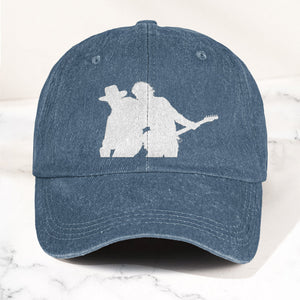 Bruce Springsteen And Clarence Clemons Denim Cap Retro Rock Music Fan Cap (With Box)