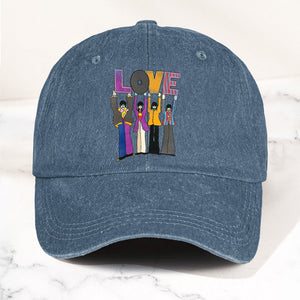 The Beatles Denim Dad Cap LOVE Album Inspired Design (With BOX)