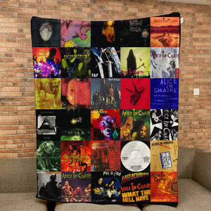 Alice In Chains Sherpa Blanket Grunge Warmth Wrapped in Iconic Album Art