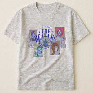 The Beatles Vintage Collage T-Shirt With Love From Us To You Retro Band Tee
