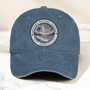 Mother Oceans Denim Cap Retro Jimmy Buffett Inspired Dad Hat (With Box)