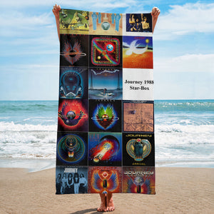 Journey Band Beach Towel Album Cover Collage Classic Rock Towel