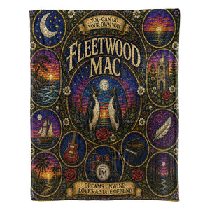 Fleetwood Mac Sherpa Blanket Dreams Stained Glass Blanket