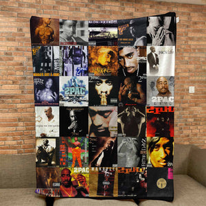 2Pac Sherpa Blanket West Coast Legend Warmth Wrapped in Iconic Album Art