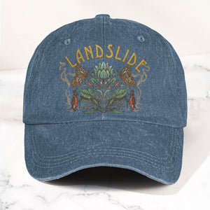 Fleetwood Mac Landslide Stevie Nicks Butterfly Floral Lyrics Music Merch Denim Cap Retro Vintage Dad Cap Gift For Dad (With Box)