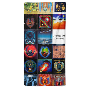 Journey Band Beach Towel Album Cover Collage Classic Rock Towel