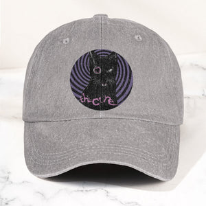 The Cure Black Cat Denim Cap Retro The Cure Tribute Merch Dad Hat (With Box)