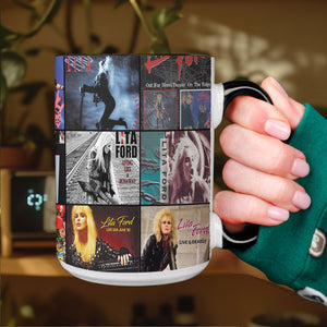 Lita Ford Accent Mug Rock Queen Album Cover Collage Gift