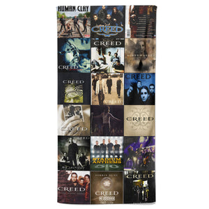 Creed Beach Towel Album Cover Collage Classic Rock Towel