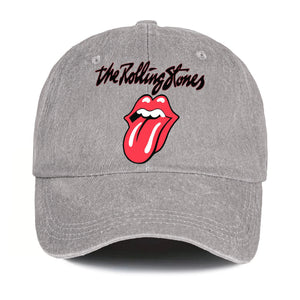 The Rolling Stones Denim Dad Cap Classic Tongue Logo Design ( With BOX)
