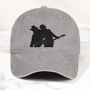 Bruce Springsteen And Clarence Clemons Denim Cap Retro Rock Music Fan Cap (With Box)