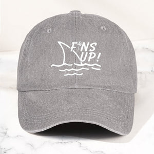 Jimmy Buffett Denim Dad Cap Fins Up Margaritaville Beach Vibes Hat (With BOX)