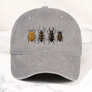 The Beatles Denim Cap Minimalist Beetle Design Dad Hat ( With Box)