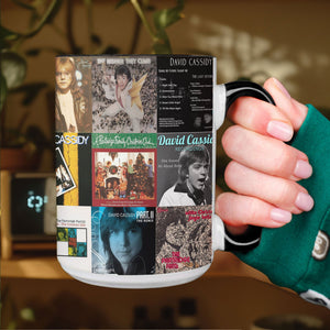 David Cassidy Accent Mug Classic Album Cover Collage Gift for Pop Music Fans