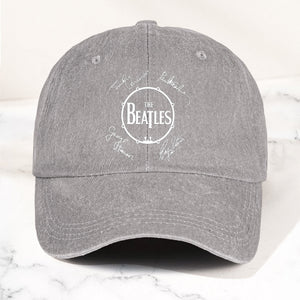 The Beatles Denim Dad Cap Classic Drum Logo Signature Design ( With BOX)