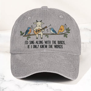 Billy Strings Gild the Lily Lyrics Goat Acoustic Guitar Cosmic Bluegrass Vintage Denim Cap Retro Vintage Dad Cap Gift For Dad (With Box)
