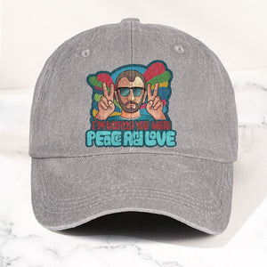 Beatles Ringo Starr Warning You With Peace and Love Denim Cap Retro Rock Music Fan Cap (With Box)