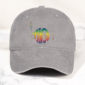 Phish Rainbow Fish Logo Denim Cap Retro Music Phish Cap Gift For Dad (With Box)