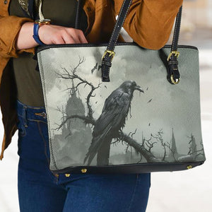 The Raven Gothic Leather Handbag & Wallet Set Dark Literature Inspired