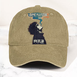 Bob Dylan Newport Folk Festival 1965 Goes Electric Vintage Graphic Denim Cap Retro Vintage Dad Cap Gift For Dad (With Box)