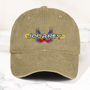 Journey Denim Dad Cap Legendary Rock Band Logo Design ( With BOX)