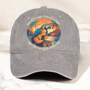 Some of Its Magic, Some of Its Tragic Denim Cap Retro Jimmy Buffett Inspired Dad Hat (With Box)