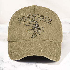 Swan Fall Potatoes Samwise Gamgee Denim Cap Led Zeppelin Inspired Retro Vintage Dad Cap Gift (With Box)