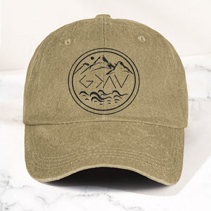 God Is Greater Than The Highs And Lows Denim Cap Dad Cap Gift For Dad (With Box)