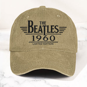 The Beatles Band Logo 1960 Denim Cap Vintage Dad Cap Gift For Dad (With Box)
