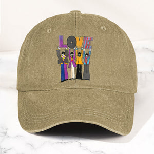 The Beatles Denim Dad Cap LOVE Album Inspired Design (With BOX)