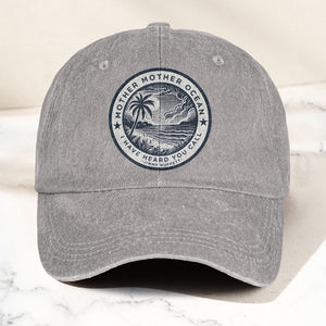 Mother Oceans Denim Cap Retro Jimmy Buffett Inspired Dad Hat (With Box)