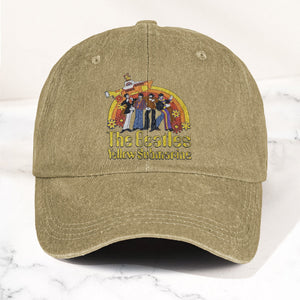 The Beatles Yellow Submarine Denim Dad Cap Iconic Album Design ( With BOX)
