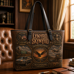 Lynyrd Skynyrd Handbag, Tote Bag and Wallet Set, Free Bird Southern Rock Accessories, Classic Music Fan Gift