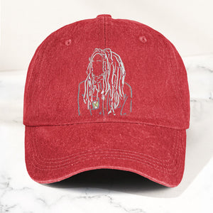 Bob Marley Portrait Casual Denim Cap Retro Music Fan Concert Cap Gift For Dad (With Box)