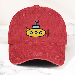 The Beatles Denim Cap Yellow Submarine Minimalist Dad Hat ( With Box)