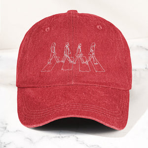 Abbey Road The Beatles Denim Dad Cap Iconic Album Design (With BOX)