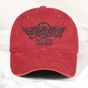 Aerosmith Est 1970 Limited Edition Denim Cap Vintage Dad Cap Gift For Dad (With Box)