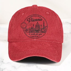 Bob Dylan Vienna It Waits For You Denim Cap Retro Vintage Dad Cap Gift For Dad (With Box)