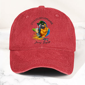 Jimmy Buffett "It's 5 O’Clock Somewhere" Denim Dad Cap Vintage Tropical Hat