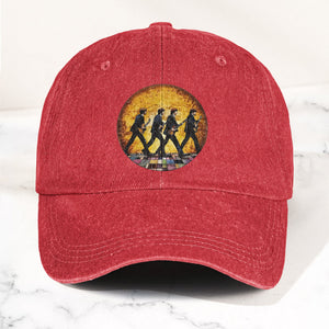 The Beatles Retro Crossing Album Art Sun Catcher Denim Cap Iconic Album Design ( With BOX)