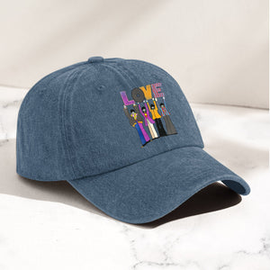 The Beatles Denim Dad Cap LOVE Album Inspired Design (With BOX)