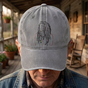 Bob Marley Portrait Casual Denim Cap Retro Music Fan Concert Cap Gift For Dad (With Box)